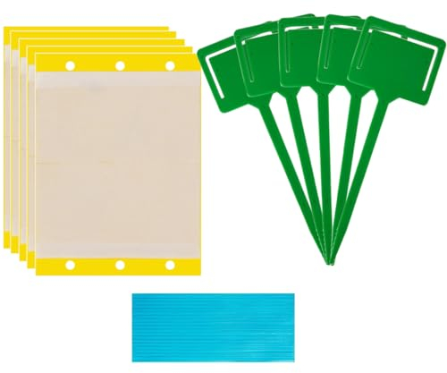 FANXIYA 50 Pezzi Trappola Gialla, Pannelli Gialli, Adesivi Gialli, Protezione Contro Xanzare e Parassiti Volanti e Contro Piccole Mosche, Trappole Adesive Senza Insetticidi (Giallo14x10)