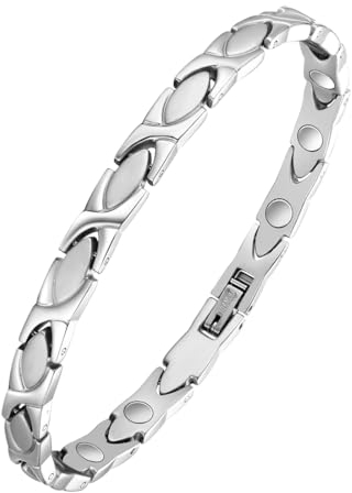 Cigmag Lymphdrainage Magnetarmband Damen Frauen Ultrastarke Magnete Titanstahl Magnetisches verstellbar mit Entnahmewerkzeug und Geschenkbox