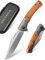 LOTHAR PTEROSAUR Klappmesser, D2 Stahl Einhandmesser mit Micarta Griff, Taschenmesser mit Gürtelclip, Outdoor Messer, Geeignet für Sammlung (Gelbbraun)