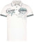 Camp David Herren Kurzarmpolo mit Flockprint und Tapes Ivory XL