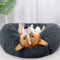 Tapis Chien, Panier Chat, Lit pour Chien Et Chat Rond en Peluche Moderne, Chaud en Automne Et en Hiver, Confortable pour Taille Moyenne (70cm Gris Foncé)