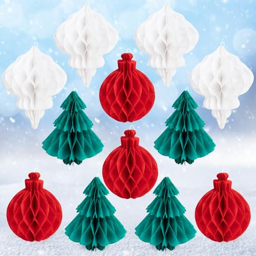 MELLIEX 12 Pezzi Decorazione Dell'Albero Di Natale Carta Natalizia Decorazioni Nambini Decorazioni Hackcom Decorazioni Dell'Ale Della Nambini