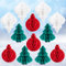 MELLIEX 12 Pezzi Decorazione Dell'Albero Di Natale Carta Natalizia Decorazioni Nambini Decorazioni Hackcom Decorazioni Dell'Ale Della Nambini