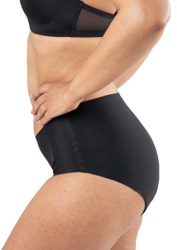 MoliCare lady – Diskreter & saugfähiger Inkontinenz- & Periodenslip für Frauen, Gr. L, fasst so viel wie 4 Tampons, waschbar bei 60°C, ohne Biozide, Öko-Tex, trocknergeeignet, Schwarz