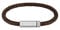 BOSS Jewelry armband für Herren Kollektion ARES SINGLE mit Braunem Leder und Edelstahlverschluss - 1580623