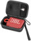 VOLOHAS Custodia rigida per altoparlante JBL GO 3/GO 4, custodia rigida con moschettone, resistente agli urti, da viaggio, impermeabile, custodia rigida (nero)