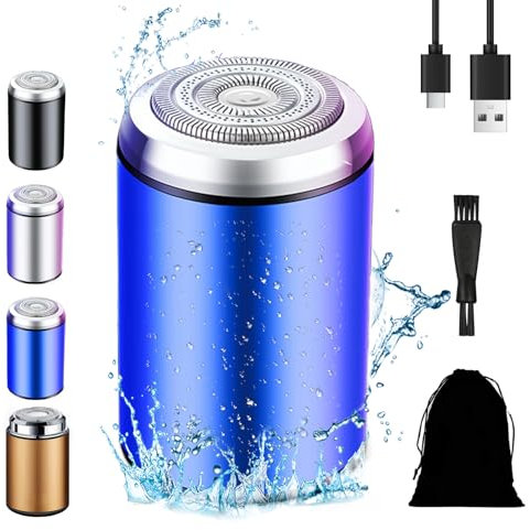 Sopami Mini rasoir électrique, rasoir Sopami, rasoir Sopami, tondeuse Sopami, mini rasoir Sopami, mini rasoir électrique portable Sopami, rasoir électrique étanche rechargeable USB (Blue)