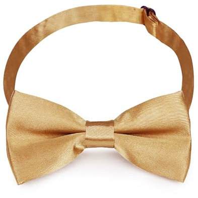 Maiany Klassische Kid Bow Tie Fliege für Kinder und Jungen, Größe anpassbar, für Festtags-Hochzeit-Festanzüge und Geburtstagspartys, modischer Kinderfliege-Zubehör (Beige)