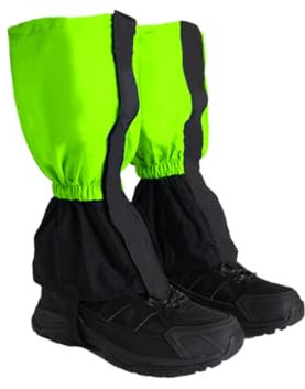 QOCUILC Outdoor Gamaschen, wasserdichte und Schneestiefel-Gamaschen, ideal für Wandern, Trekking, Skifahren und Klettern,unisex robuster Beinschutz, in leuchtenden Farben für beste Sichtbarkeit