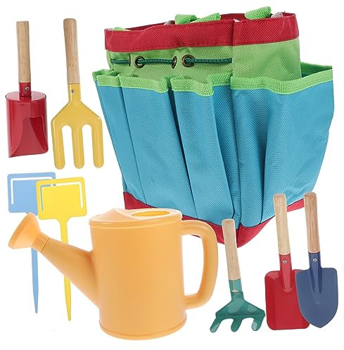 UPKOCH 1 Satz Gartengeräte Kinderhandschuhe Pflanzenschaufel Kinderkostüme Kinderschürze im Freien gartenwerkzeug gartenhandschuhe gärtnern kleine Sandschaufel Eisen