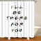 Rideau Douche Friends pour Salle de Bain, Imprimé Lettres Noires et Blanches, Imperméable, Décoration de Salle de Bain, Rideau de Bain en Polyester durable avec Crochets, Écran de Salle de Bain,