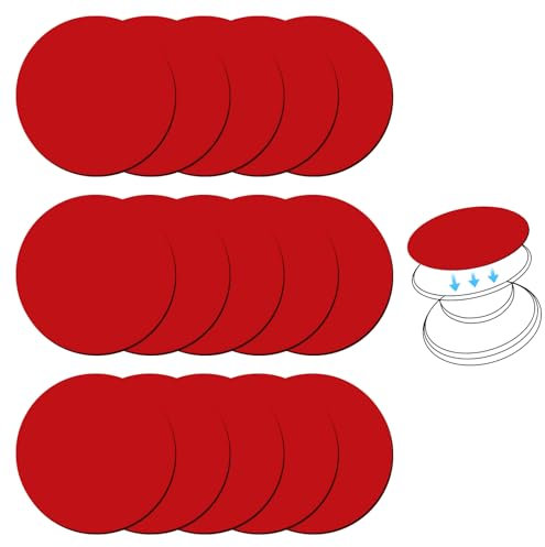 Lot de 15 tampons adhésifs double face pour téléphone, autocollants ronds double face pour téléphone - Pour tableau de bord/pare-brise - 35 mm - Décoration de voiture