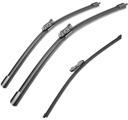 DIQXLGS Limpiaparabrisas para Seat para Leon/ST Wagon Estate 2012 2013-2020 Escobillas Delanteras/traseras Accesorios para Auto(3 Piezas)
