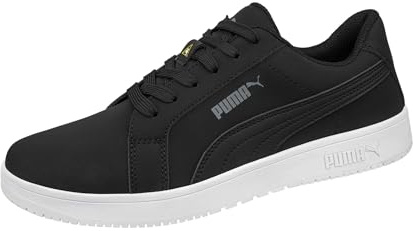 PUMA Safety STELLAR Rutschhemmende Berufsschuhe – rutschfeste O2 Arbeitsschuhe, metallfrei, wasserabweisend – ideal als Kochschuhe & Arbeits- Sneaker - Schwarz