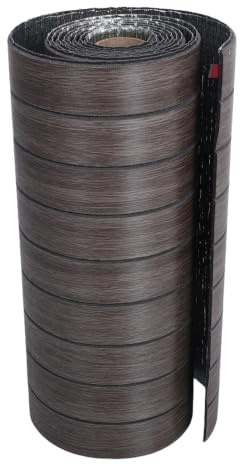 Self Stick Wallpaper 40cm X 300cm Dark Brown Slats for Gaming | Tile Effect Wall Panels, Waterproof PET Surface, Self Adhesive Fit, Office Areas and DIY Decor