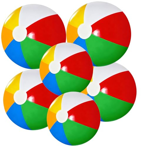 6-Teiliges Wasserball,Wasserball Aufblasbar,Pool Spielzeug,Ball Wasser Aufblasbarer Kinder,Wasserbälle Aufblasbares Beach Fussball,Aufblasbar Balls,für Schwimmbad Schwimmball Strandball,Drei Größen