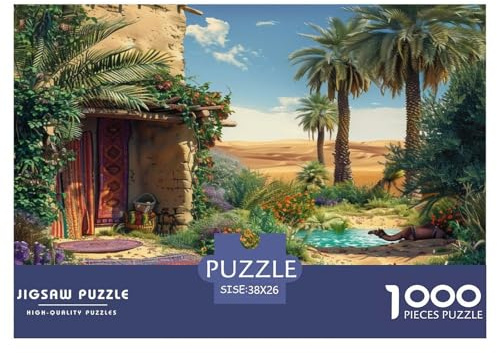 Wüste Oasis Puzzlespiele für Erwachsene, 1000 Puzzle, Lernspiele und Heimdekoration, 38 x 26 cm/1000 Stück