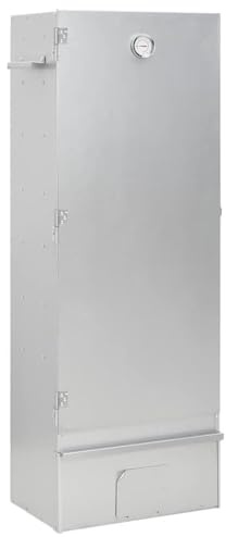 Mokuyary Fumoir pour Four à Barbecue avec copeaux de Bois 44,5x29x110 cm Cabinet de Fumage pour Fumer, Viande, Poisson, Fromage-B1