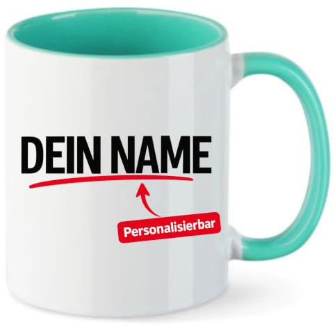 Personalisierte Tasse mit Namen – Namenstasse mit Wunschname | Mit individuellem Wunschname personalisierbar – persönliche Kaffeetasse als Geschenk für Kinder und Erwachsene