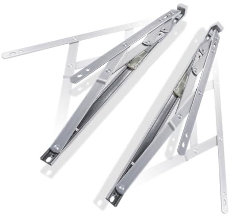 Defender Restricted Friction Stay Window Hinges | Top Hung 20 (513mm) x 13mm Stack | Austenitic 304 Stainless Steel | Child Safety Restrictor & Quick Release Cleaning Hinge | Left & Right Pair