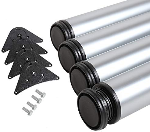 Tischbeine Höhe 710mm ø 60mm Chrom matt im 4er Set