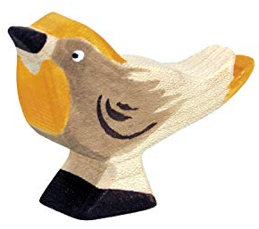 Holzspielwaren Ackermann Spatz aus Holz – Bauernhof Holzspielzeug, aus Schwäbischer Handarbeit (100% ökologisch)