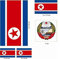 U24 Aufkleberbogen Nord Korea Aufkleber Set Flagge Fahne