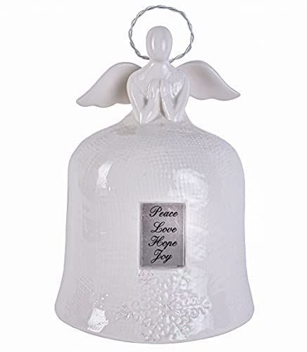 Weihnachtsglocke Porzellanglocke Engel Weihnachtsglockenspiel Weiss cw159 Palazzo Exklusiv