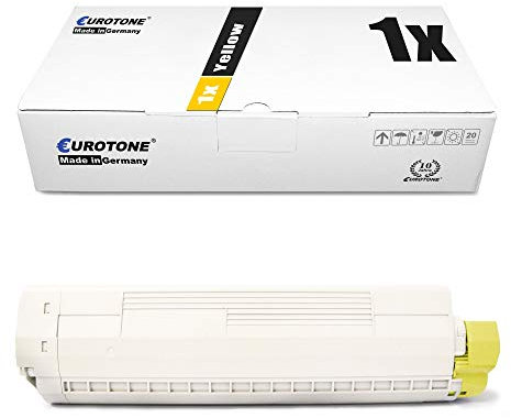 1x Eurotone Toner für Oki MC 853 873 wie 45862837 Yellow Gelb Kartusche Patrone Cartridge