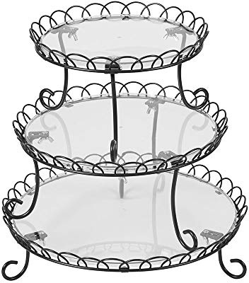 Wilton Cake Stand, 3 Tier , Black, 33cm x 36cm (13in x 14.2in)
