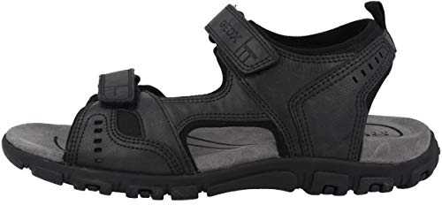Geox Uomo Sandal Strada A, Sandali Uomo, Nero, 42 EU