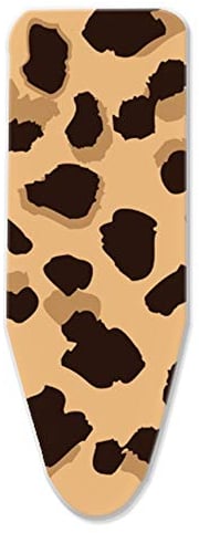 ZJBKX Ironing Board Cover Heat Resistant Beautiful Cover For Ironing Board, Quick Ironing, 100% Cotton, L/Xl - Yellow Leopard Print 125x45