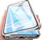 INF Handyhülle kompatibel mit Huawei P30 Pro/Magnetische Handyhülle mit Displayschutzfolie, doppelseitige Handyhülle aus gehärtetem Glas, Farbe transparent/Silber