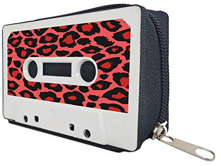 MANCHA DE CREACIÓN - Geldbörse für Kassette, Kartengeldbörse, mit Kassettenbändern, Reißverschluss, originelles Design, Retro, Vintage, für Damen und Herren