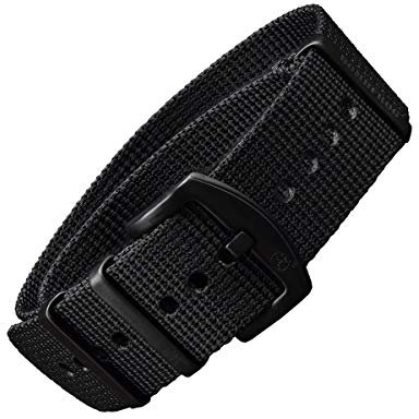 BOMBFROG NATO Strap Uhrenarmband 22mm Nylon schwarz, Dornenschließe schwarz, Uhrenarmband Nato (22 mm, Schwarz - Dornenschließe schwarz)