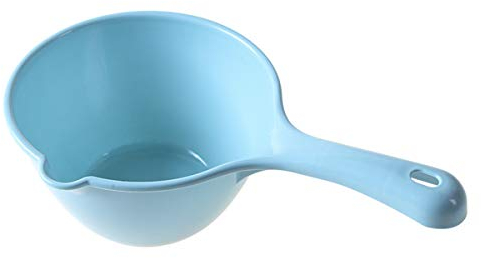 Plastic Water Ladle - Blue Bathing Scoop Cup for Kitchen, Bathroom, Garden, and Tea Ceremony
