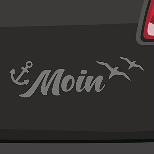 Moin Aufkleber Nordsee -6 Größen 21 Farben- Sticker Anker Ostsee Küste Urlaub