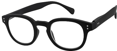 JOOX Schwarz Vintage Lesebrille mit Federscharnieren,Lesehilfe für Damen und Herren,Blaulichtfilter Leser