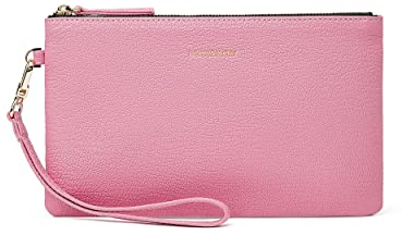 Doris&Jacky Clutch aus Ziegenleder, mit Handgelenk, niedlich, klein, mit Riemen, 9 – Barbe Pink, Middle, Ziegenleder-Barbe Pink