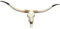 Mendler Deko Kuhschädel HWC-D32AM, Stierkopf Bulle Tierkopf Longhorn Trophäe, Polyresin 103x43x11cm