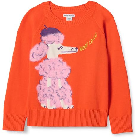 Amazon Essentials Maglione a Girocollo Bambine e Ragazze, Rosso Pomodoro, 11-12 Anni