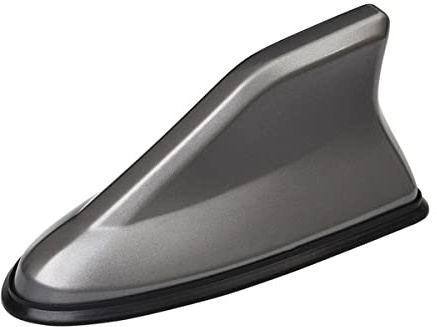 Car Shark Fin Antenna Cover, Roof Aerial Base AM/FM Radio Signal for Car SUV Truck, Vehicle Shark Fin Shape Cover with Adhesive Tape, Car Accessories Antenna Replacement Fits Most Cars (Gray)