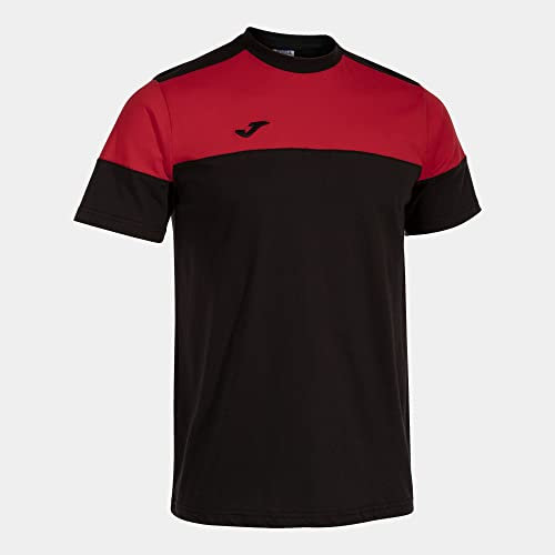 Joma Kurzarmshirt Mann Crew V schwarz rot