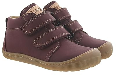Koel Barfußschuhe breitere Leiste Don 2.0 mit Klett, Nubuk Leder in Bordeaux Barefoot 07M002.121 (eu_Footwear_Size_System, Toddler, Numeric, medium, Numeric_23)