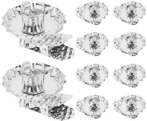 Happyyami 10pcs Christmas Tree Candle Holder Clip on Candle Holders Window Candle Holder Clamps Traditional Vintage Candle Holders with Clip for Christmas Tree Xmas Holiday Decor