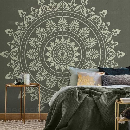 Riesige Mandala-Schablonen für Wände, Vorlagen, Dekorieren zum Bemalen, Malen, Dekorieren, Basteln, wiederverwendbare Vorlage, Gips, 230 cm von BackgroundTurnOver