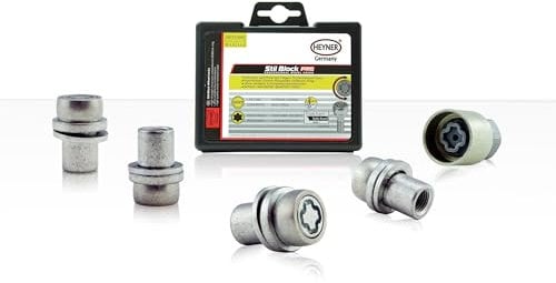 Fits Peugeot 108 2014-on Heyner Germany Stil Block PRO Locking Wheel Nuts M12x1.25 Set 4 Locks Thatcham Quality Assured Bolts 766/5