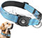 Ytanest Leuchtend Airtag Hundehalsband, Verstellbar Wasserdicht Apple Air Tag Halter Halsband Reflektierend für Kleine Mittler Große Hund, Blau, S