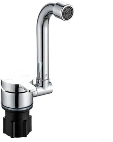 YUANGANG Grifo plegable para autocaravana, rotación de para 360°, grifo mezclador de fregadero con manguera de entrada de manguera, grifo de agua plegable giratorio (caliente y frío 1003)