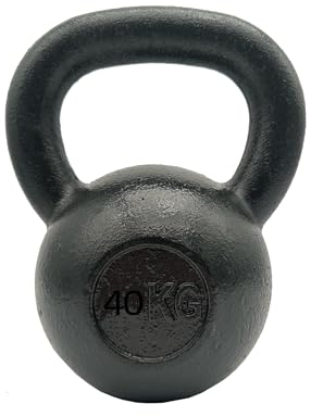 Chase Fitness 40KG Cast Iron Kettlebell for Strength and Cardio Home Gym Training 4kg - 40kg